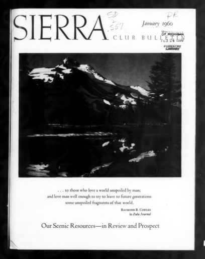 Sierra Club Bulletin 1960 Vol 45 No 1 January thumbnail